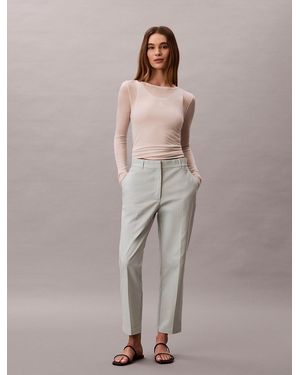 Calvin Klein Cotton Stretch Straight Chino Trousers - Grey