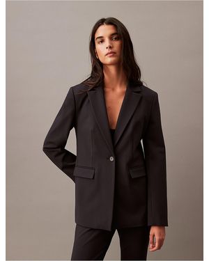 Calvin Klein Ponte Blazer - Black