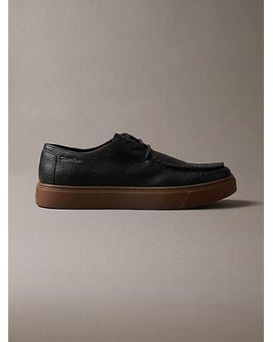 Calvin Klein Leather Hybrid Derby Shoes - Grey