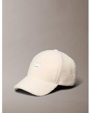 Calvin Klein Bouclé-Baseballpet - Naturel