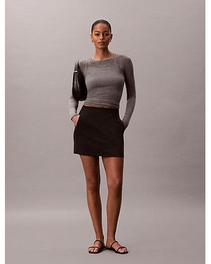 Calvin Klein Camiseta De Mujeres Minifalda Negro - Marrón