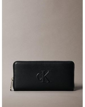 Calvin Klein Portemonnee Met Rits Rondom - Grijs