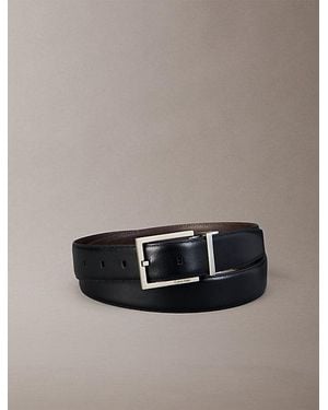 Calvin Klein Reversible Full-Grain Leather Belt - Black