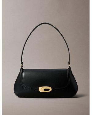 Calvin Klein Engraved Flap Shoulder Bag - Grey