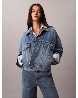 Calvin Klein Calvin Klein Relaxed Trucker Denim Jacket - Blue