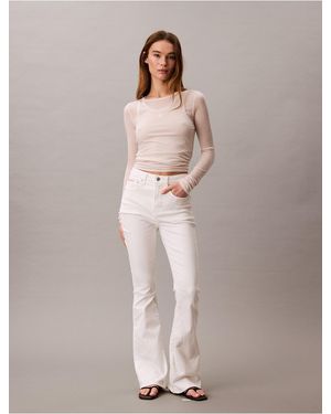 Calvin Klein Jeans High Rise Flared Jeans - Pink
