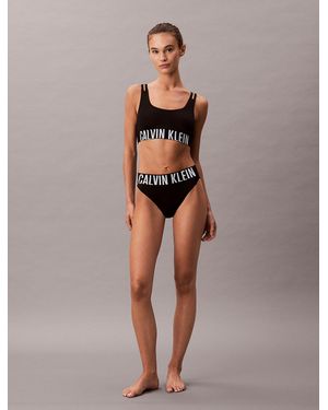 Calvin Klein High Waist Bikini Briefs - Black