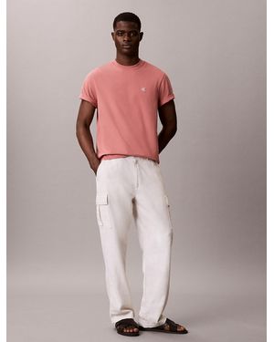 Calvin Klein Relaxed Monogram T-Shirt - Pink