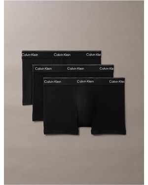 Calvin Klein Icon Cotton Stretch 3-Pack Trunk - Black
