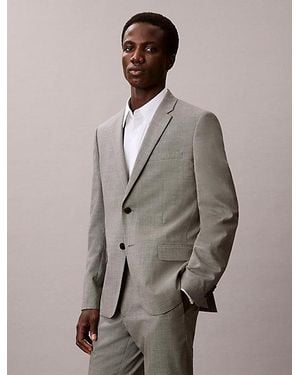 Calvin Klein Houndstooth Slim Blazer - Grey