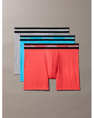 Calvin Klein 3Er-Pack Lange Boxershorts - Rot