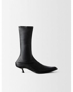 Calvin Klein Jodi Leather Stretch Boot - White