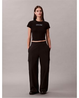 Calvin Klein Calvin Klein Commuter Wide Leg Cargo Pants - Black