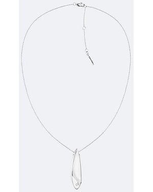Calvin Klein Collar con colgante esculpido - Blanco