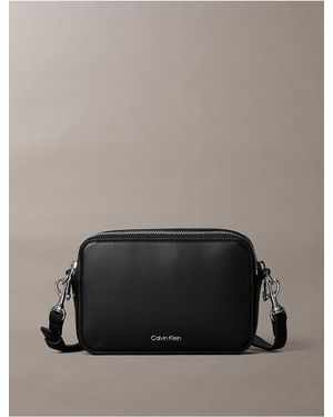 Calvin Klein Embossed Logo Crossbody Bag - Gray