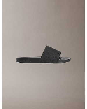 Calvin Klein Nemo Contoured Emblem Logo Sliders - Grey