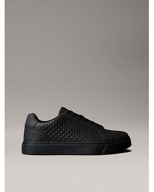 Calvin Klein Jeans Ck Baseline Leather Signature Trainers - Black