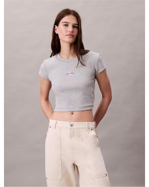 Calvin Klein Monologo Baby Tee - Multicolor