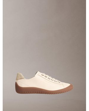 Calvin Klein Smooth Leather Hybrid Trainers - Brown