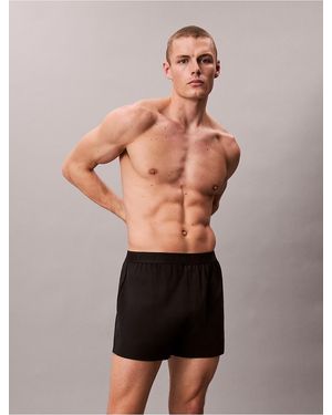Calvin Klein Black Label Calvin Klein Ck Lounge Slim Knit Boxer - Black