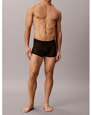 Calvin Klein Low Rise Trunks Refined Lace - Black