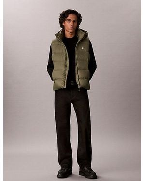 Calvin Klein Jeans Hooded Down Puffer Gilet - Green