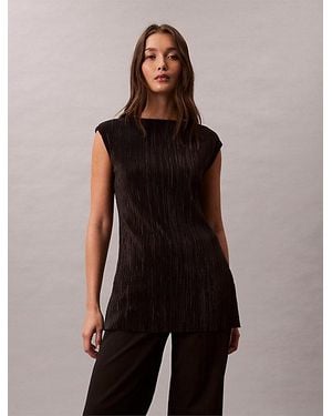 Calvin Klein Plissé Tuniek - Zwart