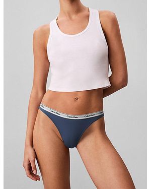 Calvin Klein Thong Icon Logo - White