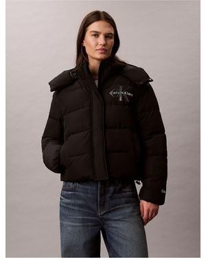 Calvin Klein Calvin Klein Matte Monologo Puffer Jacket - Black