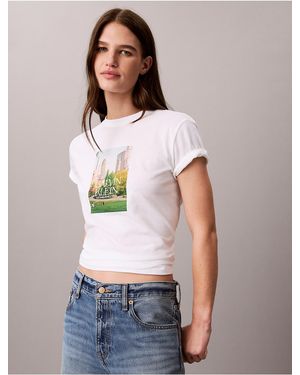 Calvin Klein Calvin Klein Classic Central Park Graphic Tee - Gray