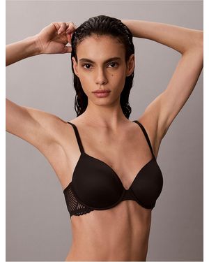 Calvin Klein Perfectly Fit Lace Perfect Coverage Bra - Black