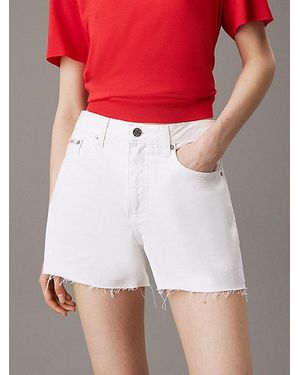 Calvin Klein Denim Mom Shorts - Wit