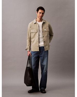 Calvin Klein Sobrecamisa holgada de ripstop de algodón - Gris