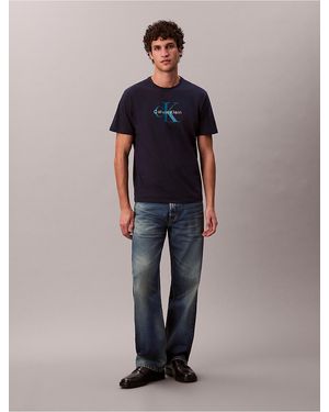 Calvin Klein Calvin Klein Monogram Logo Tee - Blue