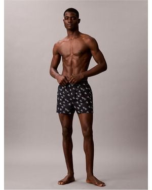 Calvin Klein Monogram Logo Slim Boxer - Brown