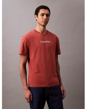 Calvin Klein Lässiges Logo-T-Shirt - Rot