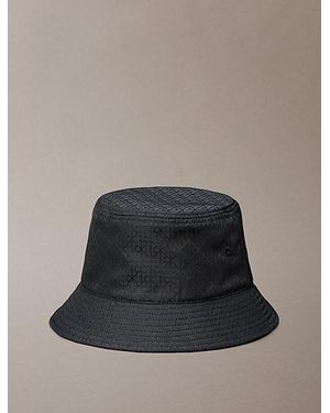 Calvin Klein Bucket Hat Aus Ripstop Mit Emblem-Logo - Schwarz
