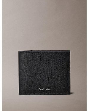 Calvin Klein Saffiano Leren Bifold Portemonnee - Grijs