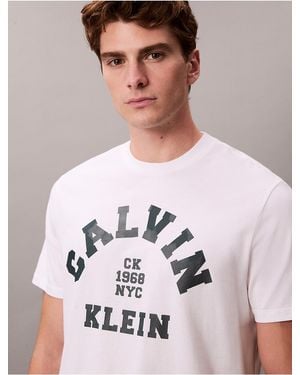 Calvin Klein Calvin Klein Varsity Logo Graphic Relaxed T-Shirt - White