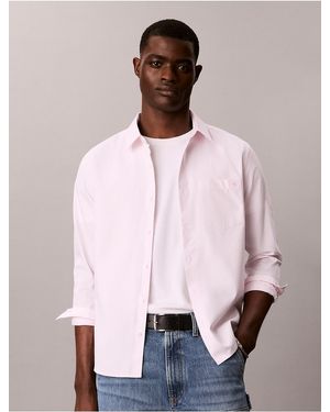 Calvin Klein Oxford Classic Button-Down Shirt - Pink