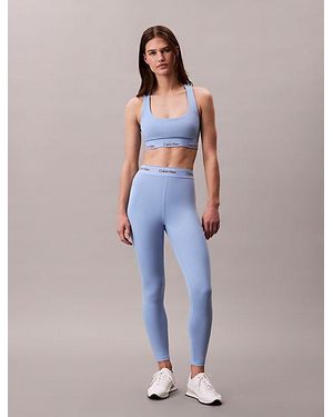 Calvin Klein Sport Quick Dry High Rise 7 8 Gym Leggings - Blue