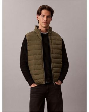 Calvin Klein Calvin Klein Lightweight Ripstop Packable Puffer Vest - Multicolor