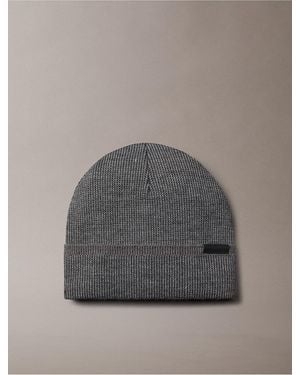 Calvin Klein Birdseye Cuff Hat - Gray
