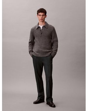 Calvin Klein Pantaloni Dritti - Grigio