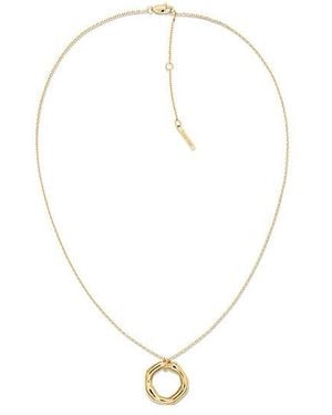 Calvin Klein Jeans Fluid Forms Pendant Necklace - White
