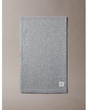 Calvin Klein Sciarpa Con Emblem Logo - Grigio
