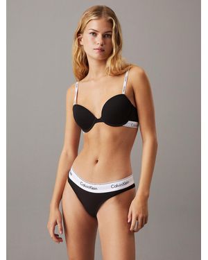 Calvin Klein Breathable Cotton Modal Demi Bra - Black