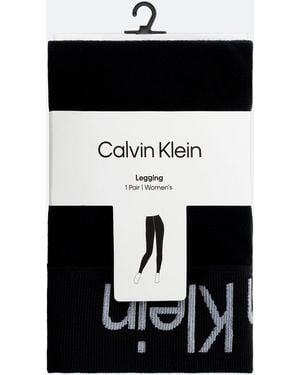 Calvin Klein Logo Waistband Leggings - Black