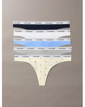 Calvin Klein 5 Pack Thongs - Grey