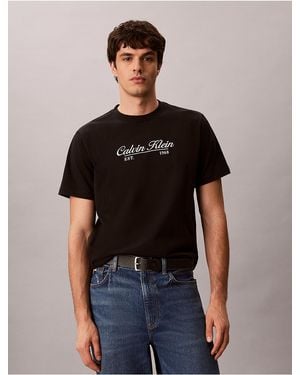 Calvin Klein Calvin Klein Cursive Logo Graphic Tee - Black